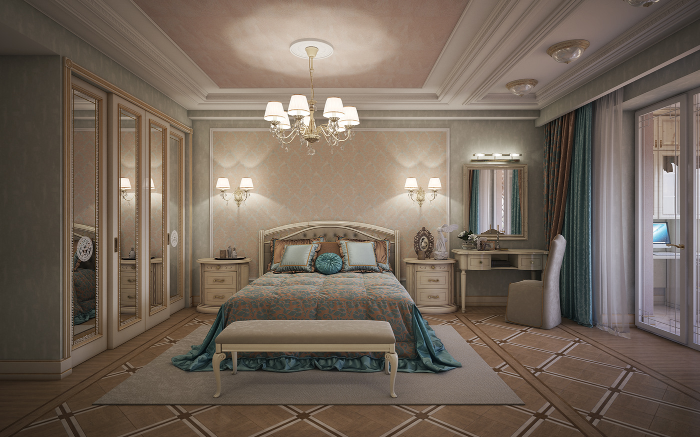 3D 3ds max architecture archviz bedroom Interior interior design  Render visualization vray