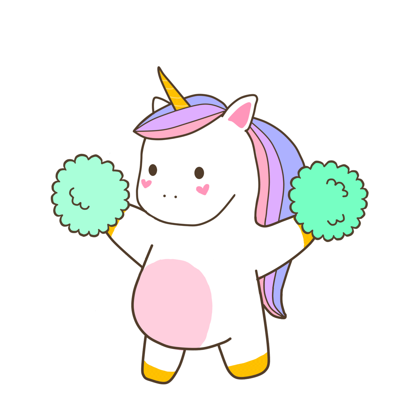 ILLUSTRATION  Illustrator Digital Drawing Digital Art  sticker cute unicorn pastel Character design 