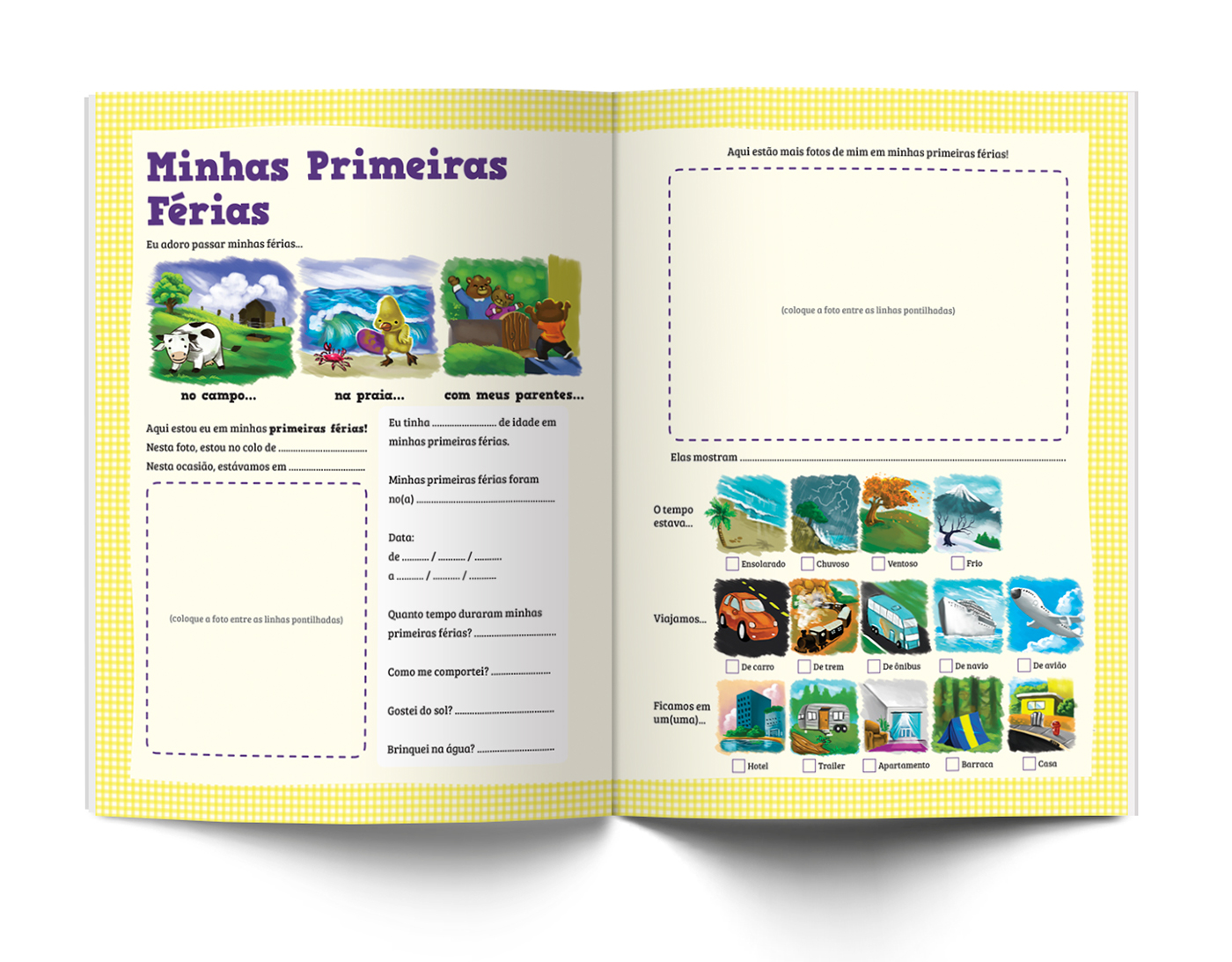 Livro editorial brochure Album do bebê livro do bebê album de fotos infantil