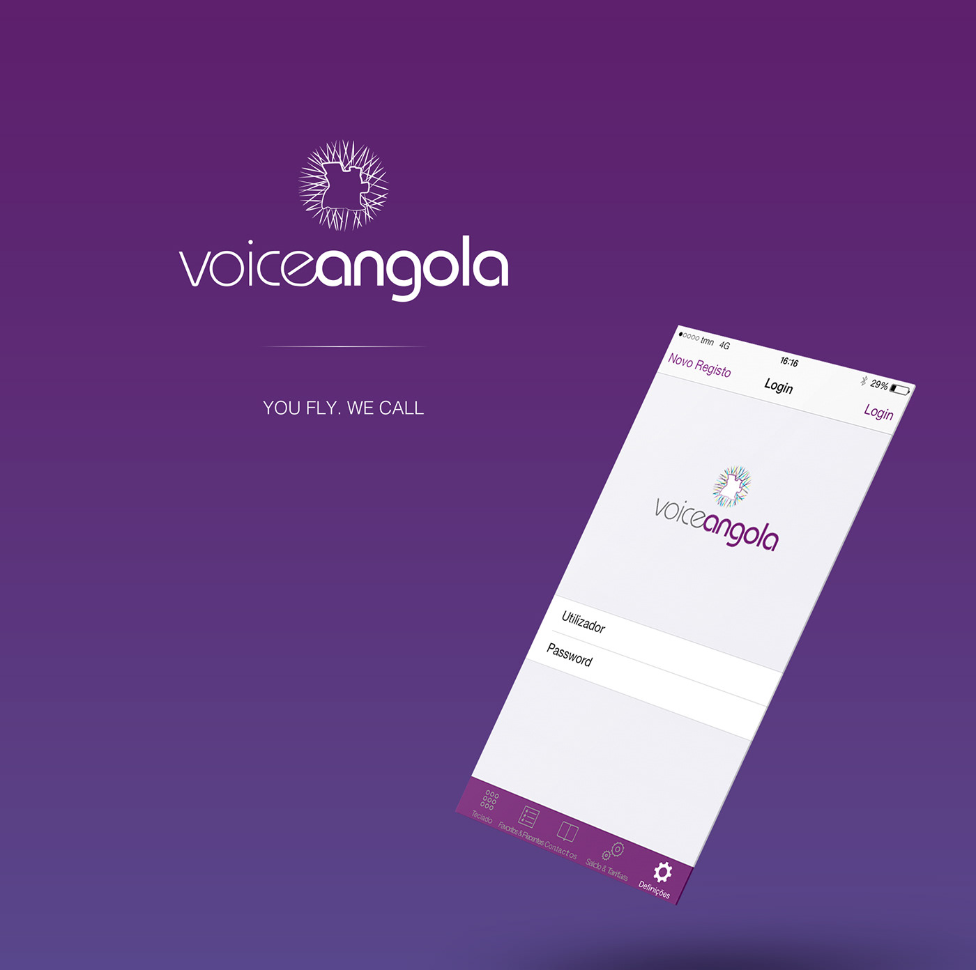 Logo Design copy logo app Voice Angola logo ios VoIP Travel Flights Icon