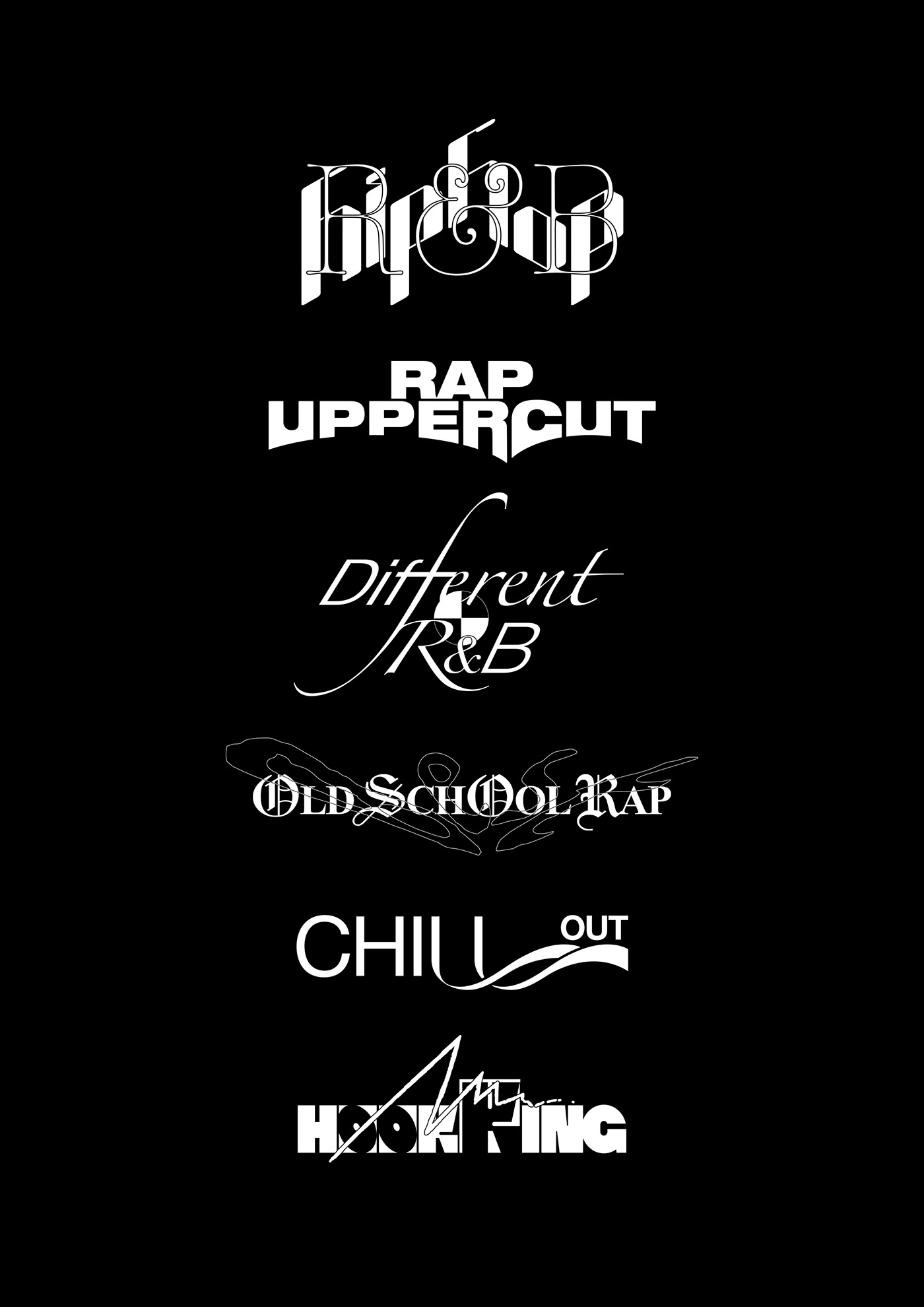 Album cover music playlist typography  