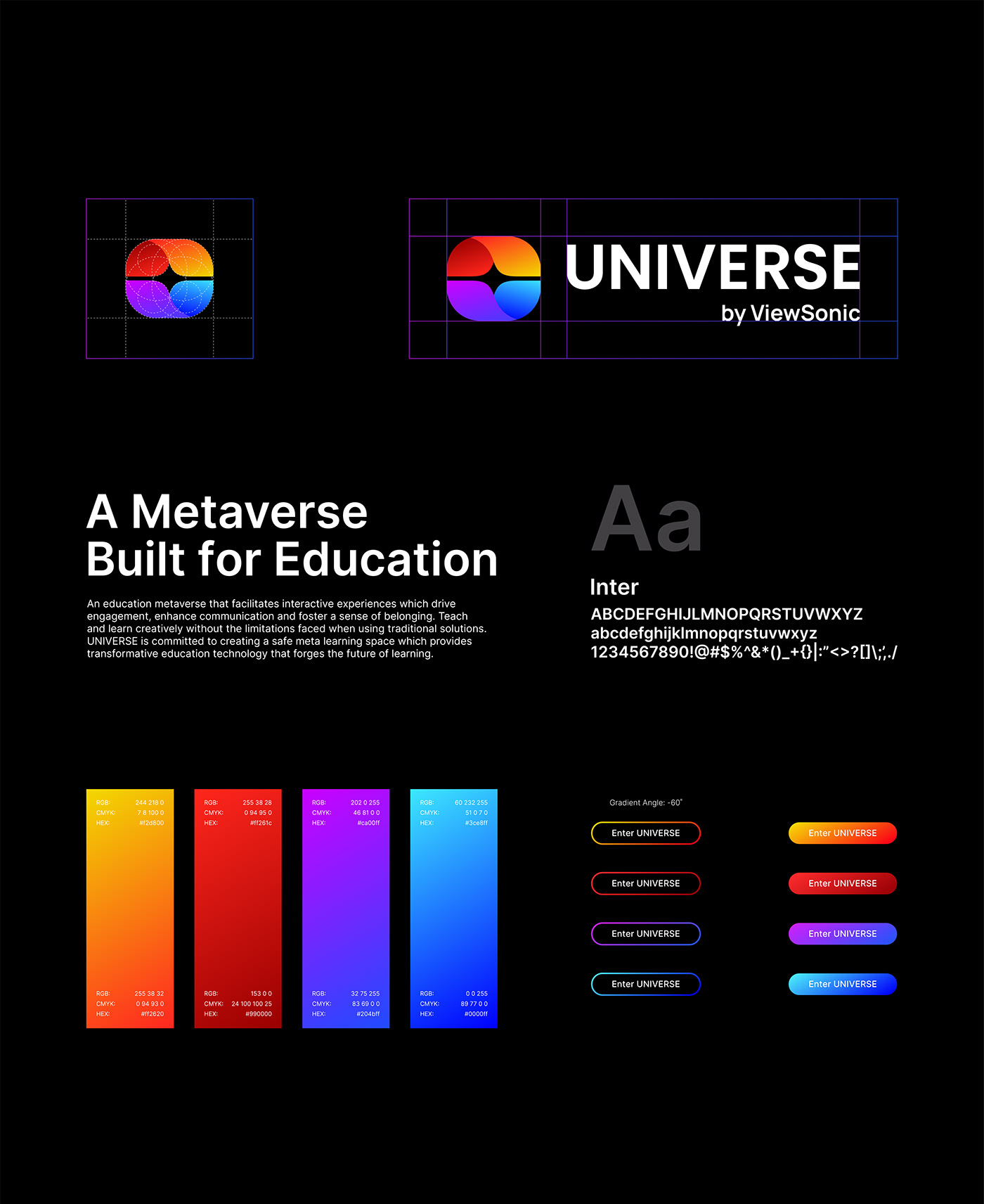 brand identity metaverse Education learning online Virtual reality Technology logo visual identity