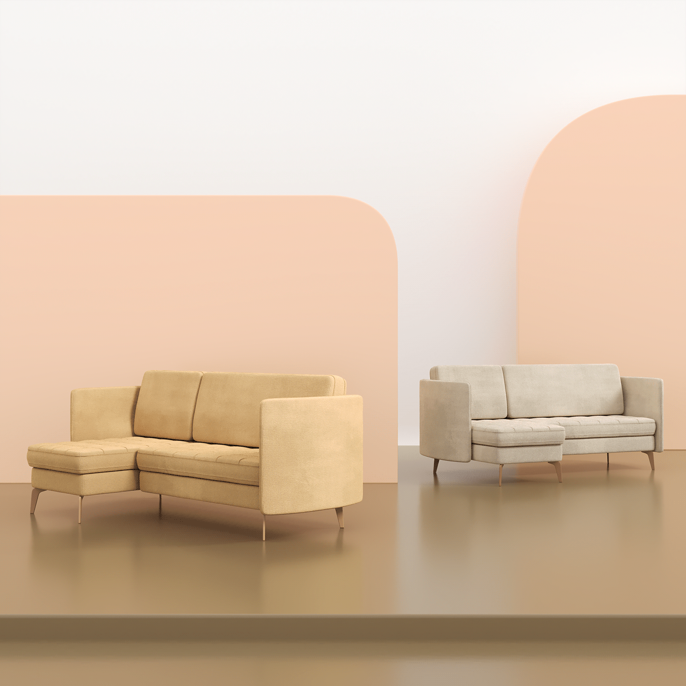 Couch sofa furniture Interior Render 3D visualization 3ds max CGI art direction 