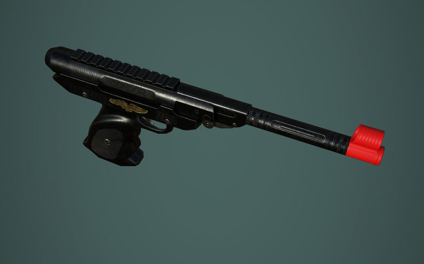 Weapon pneumatic Gun vintage italian toy condor super lowpoly GameAsset