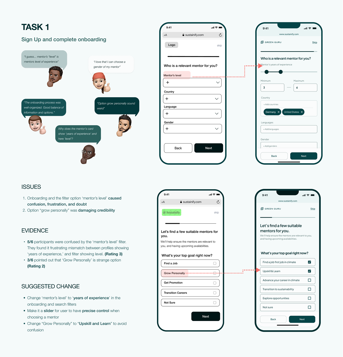UI/UX Figma UX design user experience Case Study ux ui design Sustainability climate change Mentor