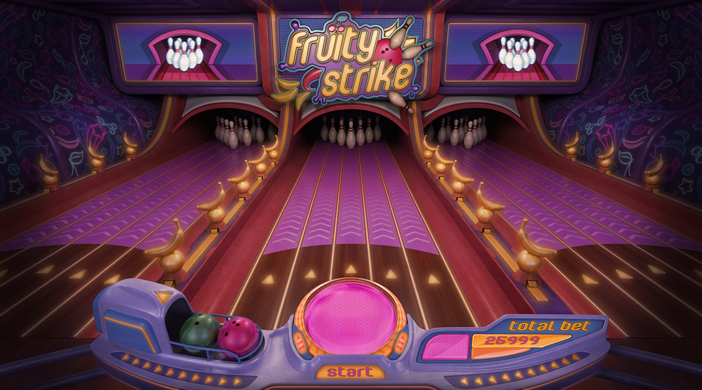 Bouling fruity strike casino game