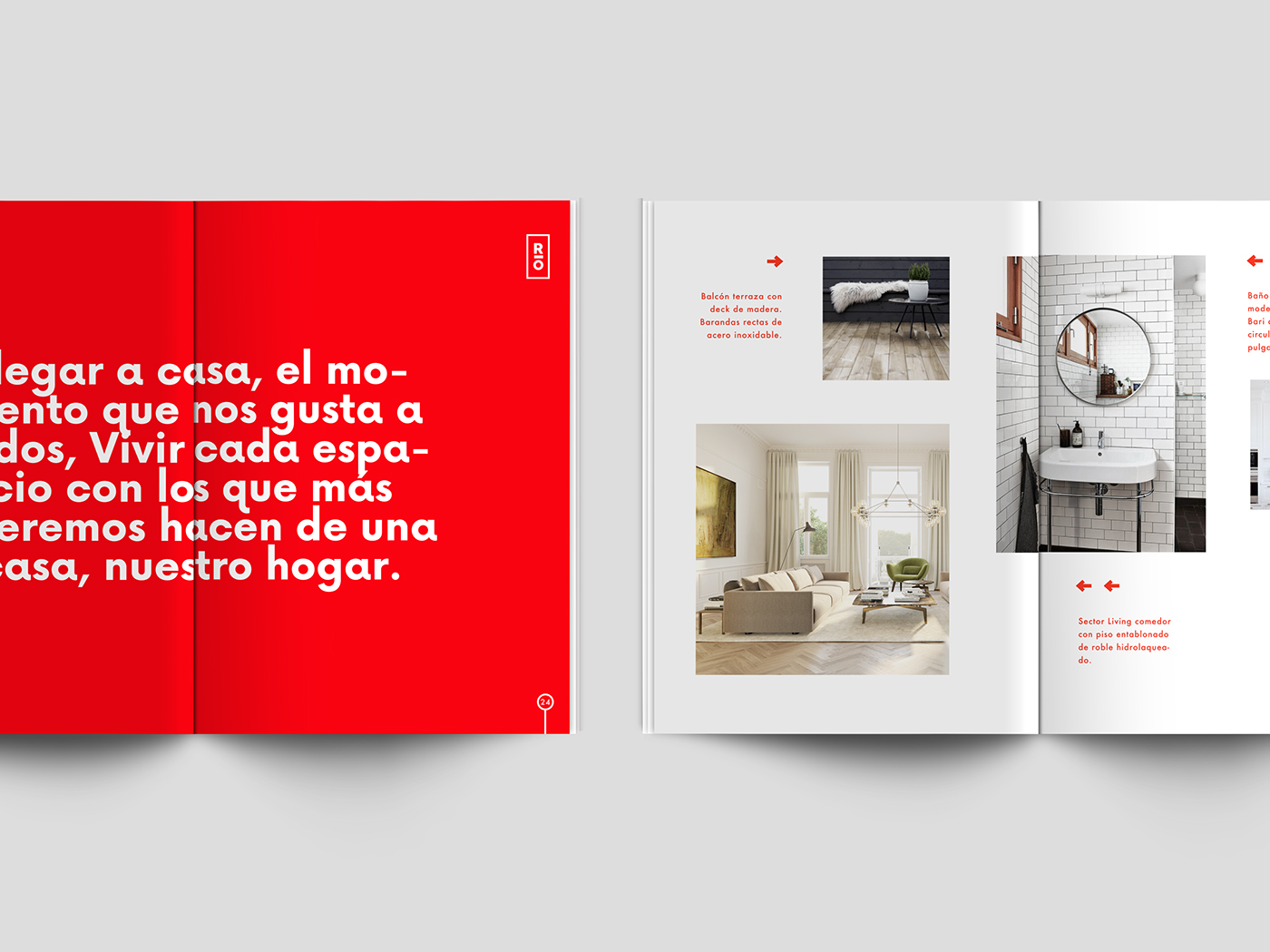 Adobe Portfolio real estate design red identity building buenos aires brochure Catalogue net square icons