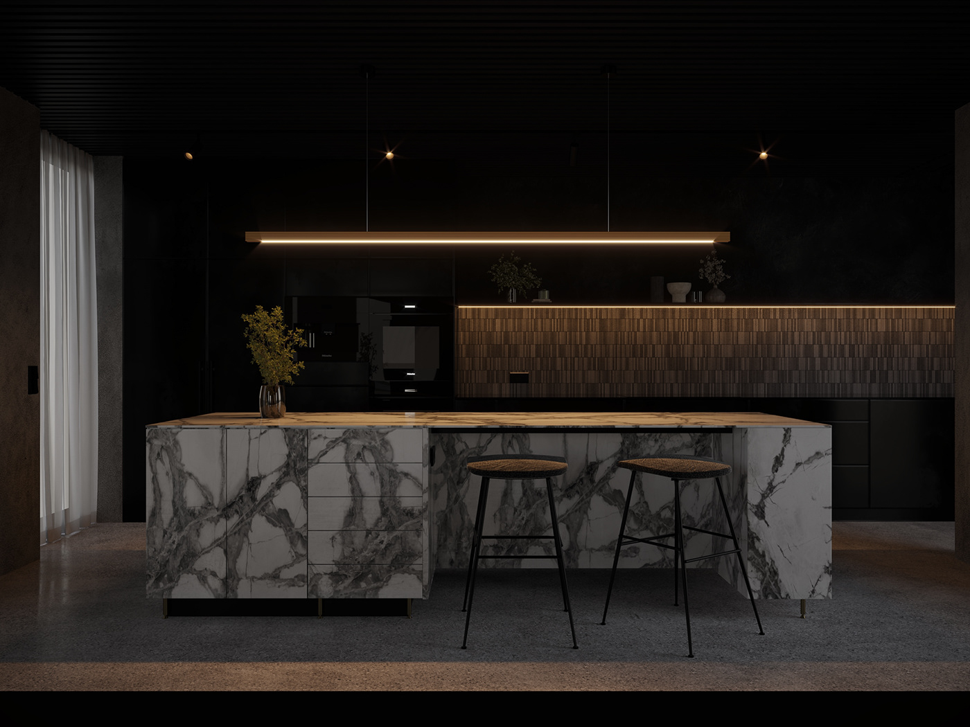 CGI kitchen interior design  3ds max 3D 3d modeling Render visualization archviz corona