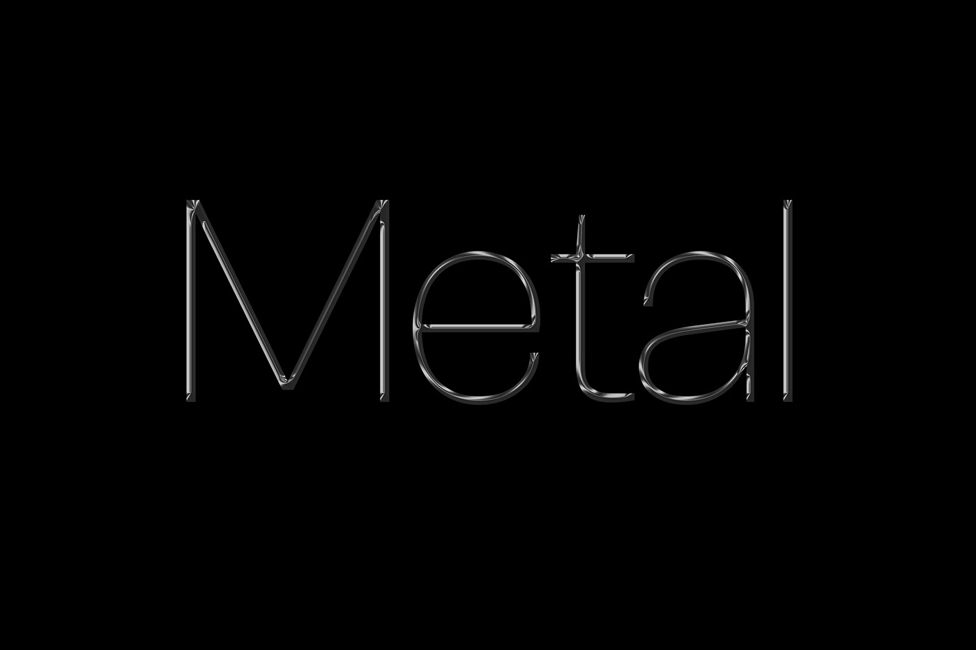 silver text effect chrome metal texture 3D download psd free freebie