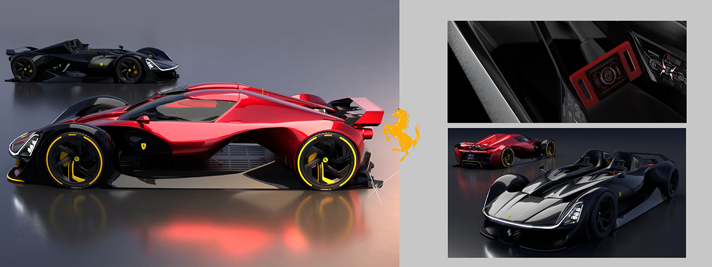 Automotive design car design FERRARI hypercar LeMans race car Racing Scuderia supercar Transportation Design