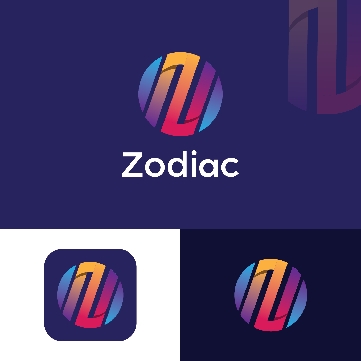 brand guidelines brand identity letter logo logo and branding logo collection Logo Design logo designer logofolio Modern Logo ZODIAC LOGO