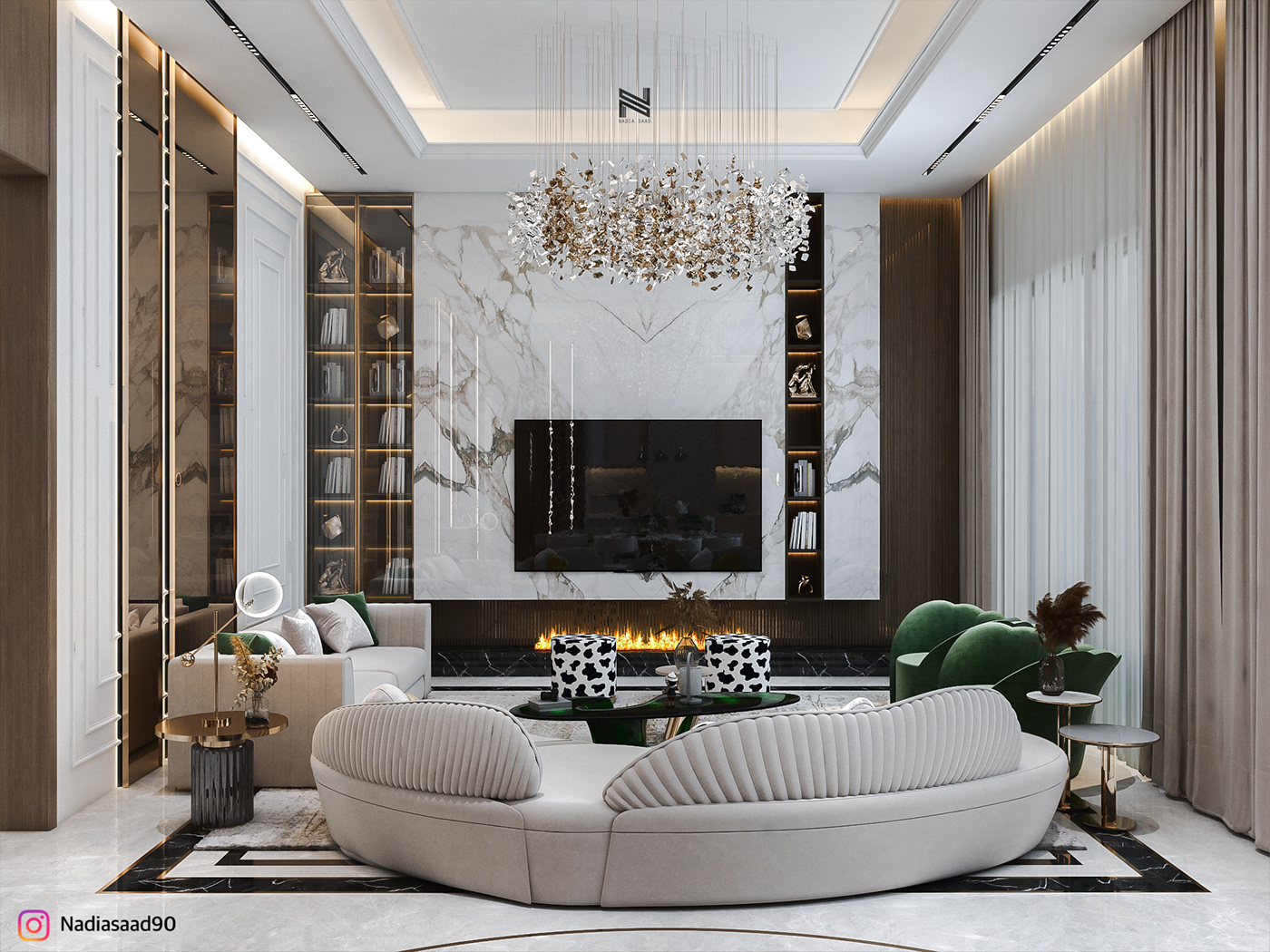 living room luxury nadia saad