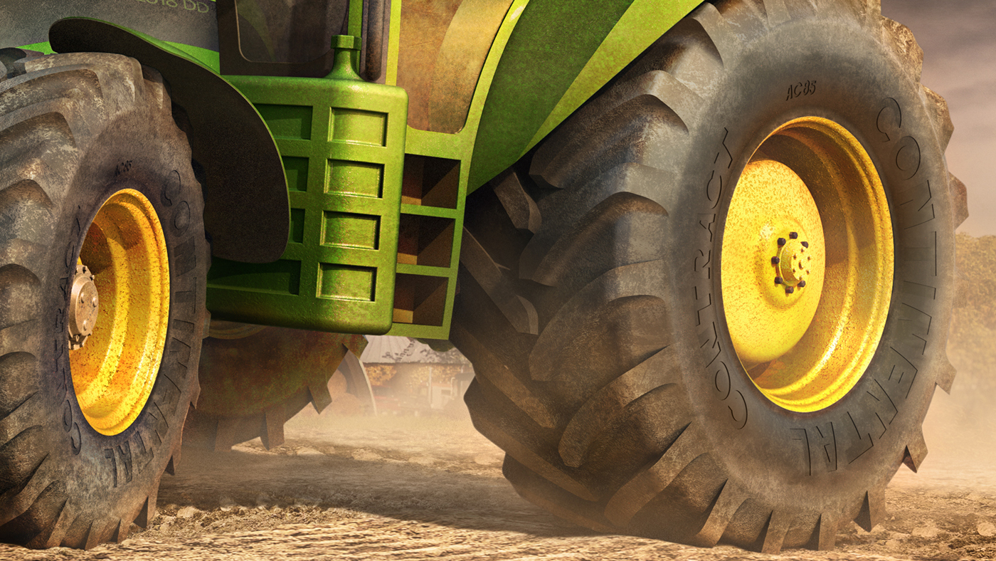 keyshot CGI John Deere Tractor farm DIDIA automotive   agriculture