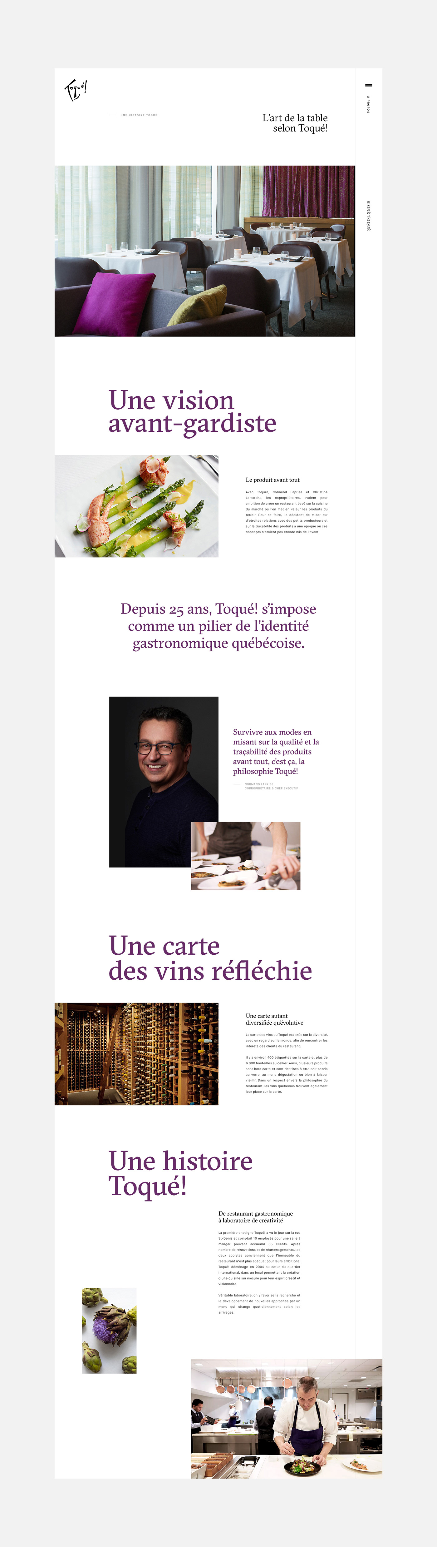 toque restaurant brasserie t beau mont signe toque Food  Web mobile ux UI