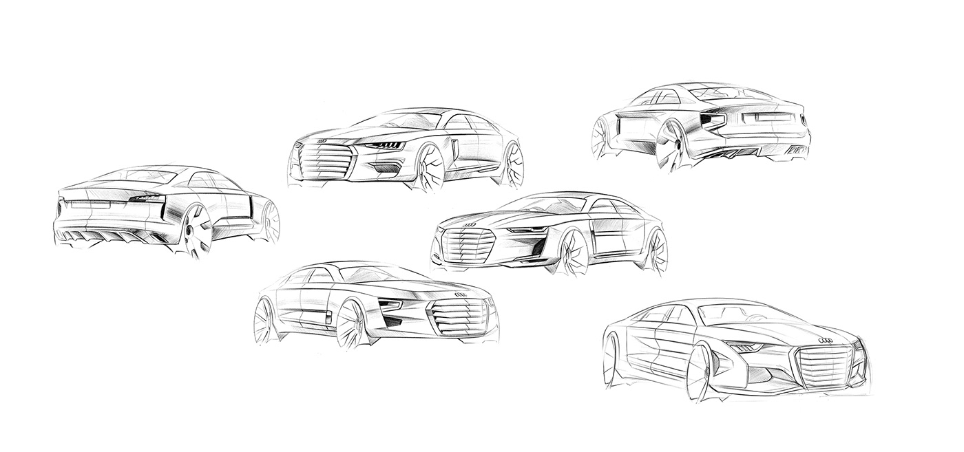 a8 Audi Auto big car design Cars edge LIMOUSINE sketch surface