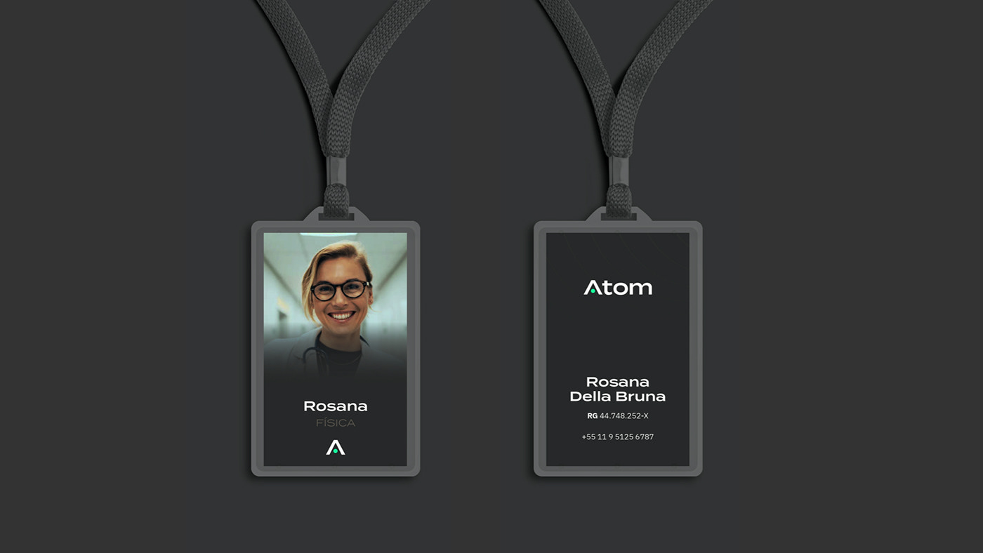 atom branding  Health radioactive visual identity Web