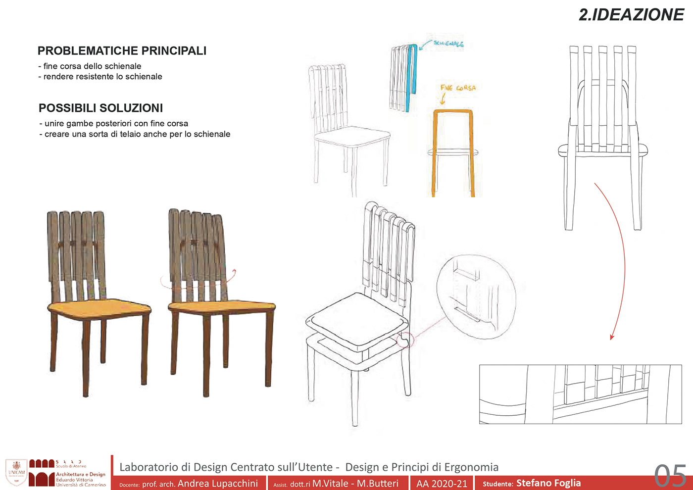 industrial design  interior design  Render chair design 3d modeling Porada prototype