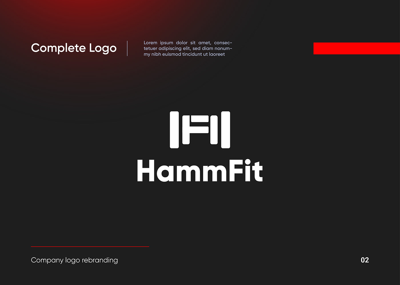 Fitness company logo branding project
