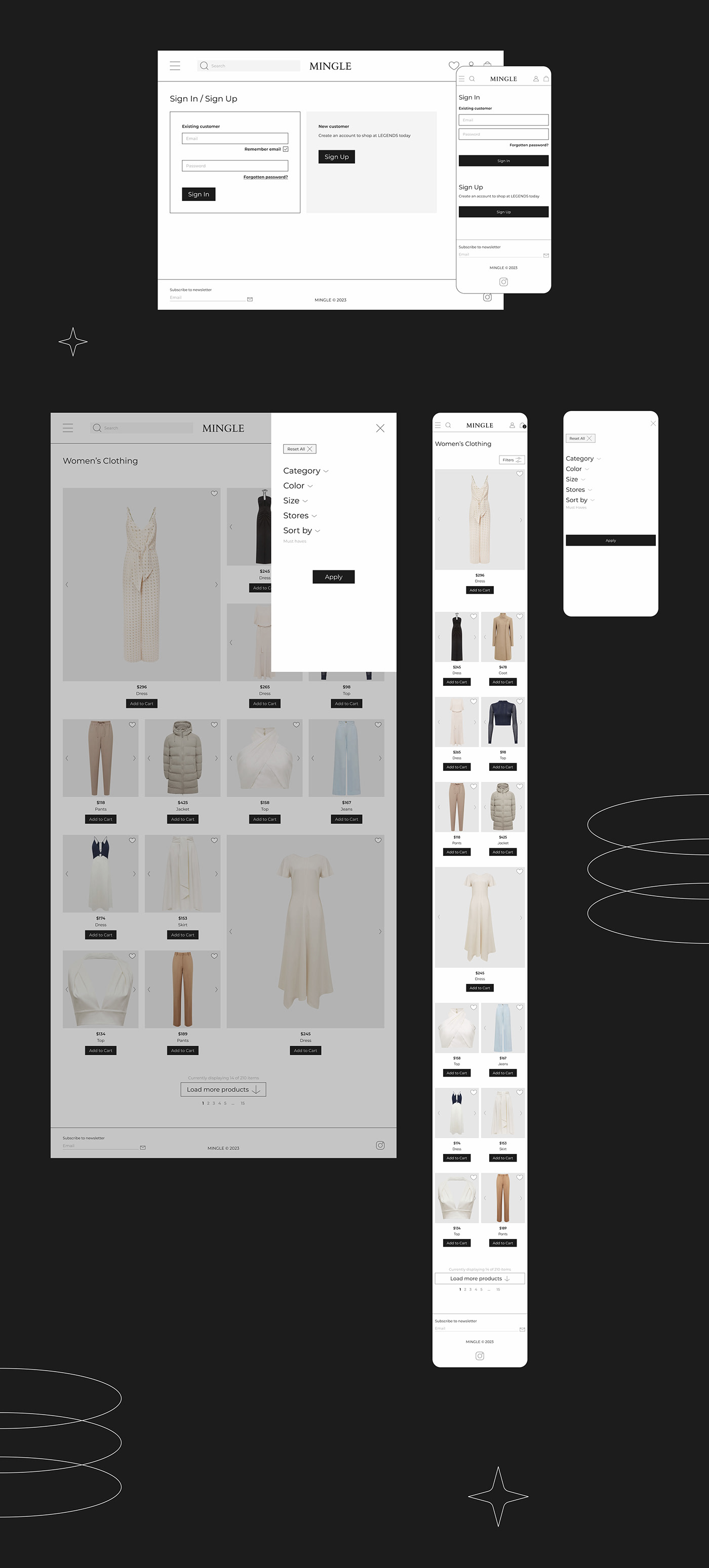 Clothing Fashion  Figma ui design UI/UX user experience user interface UX design Web Design  clothing store