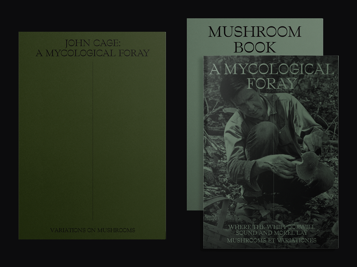 Atelier Editions book editorial design  graphic design  John Cage mushroom