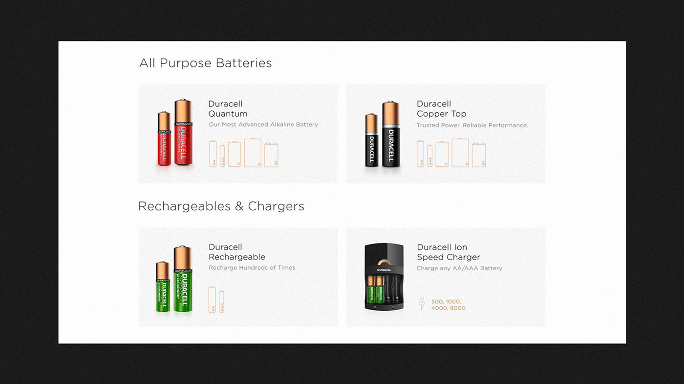 DURACELL Layout mobile UI desing ux interaction