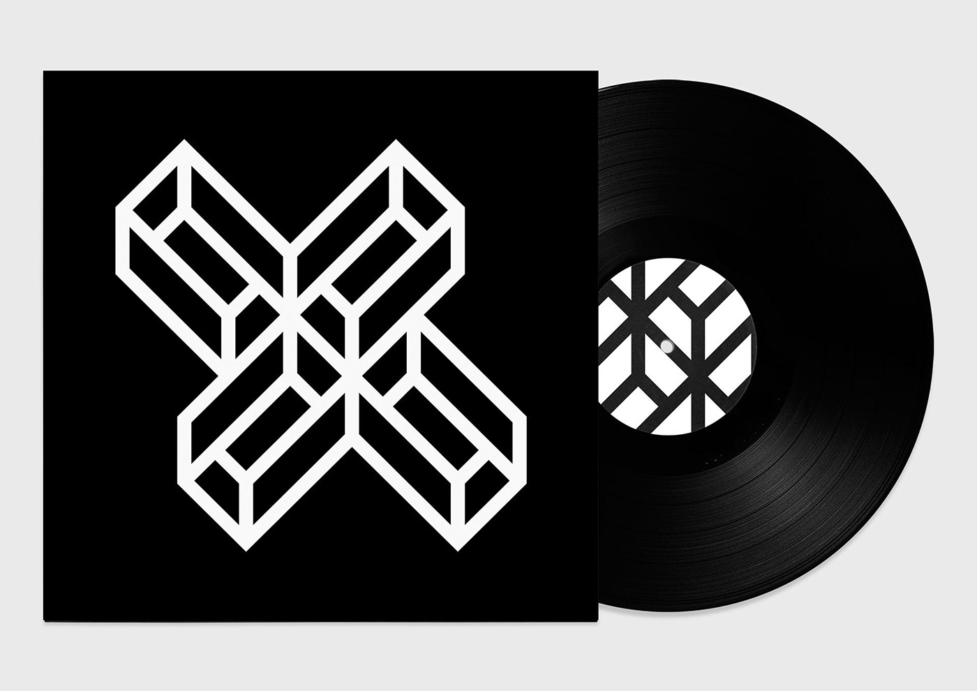 Album ep vinyl double White black artwork design ILLUSTRATION 