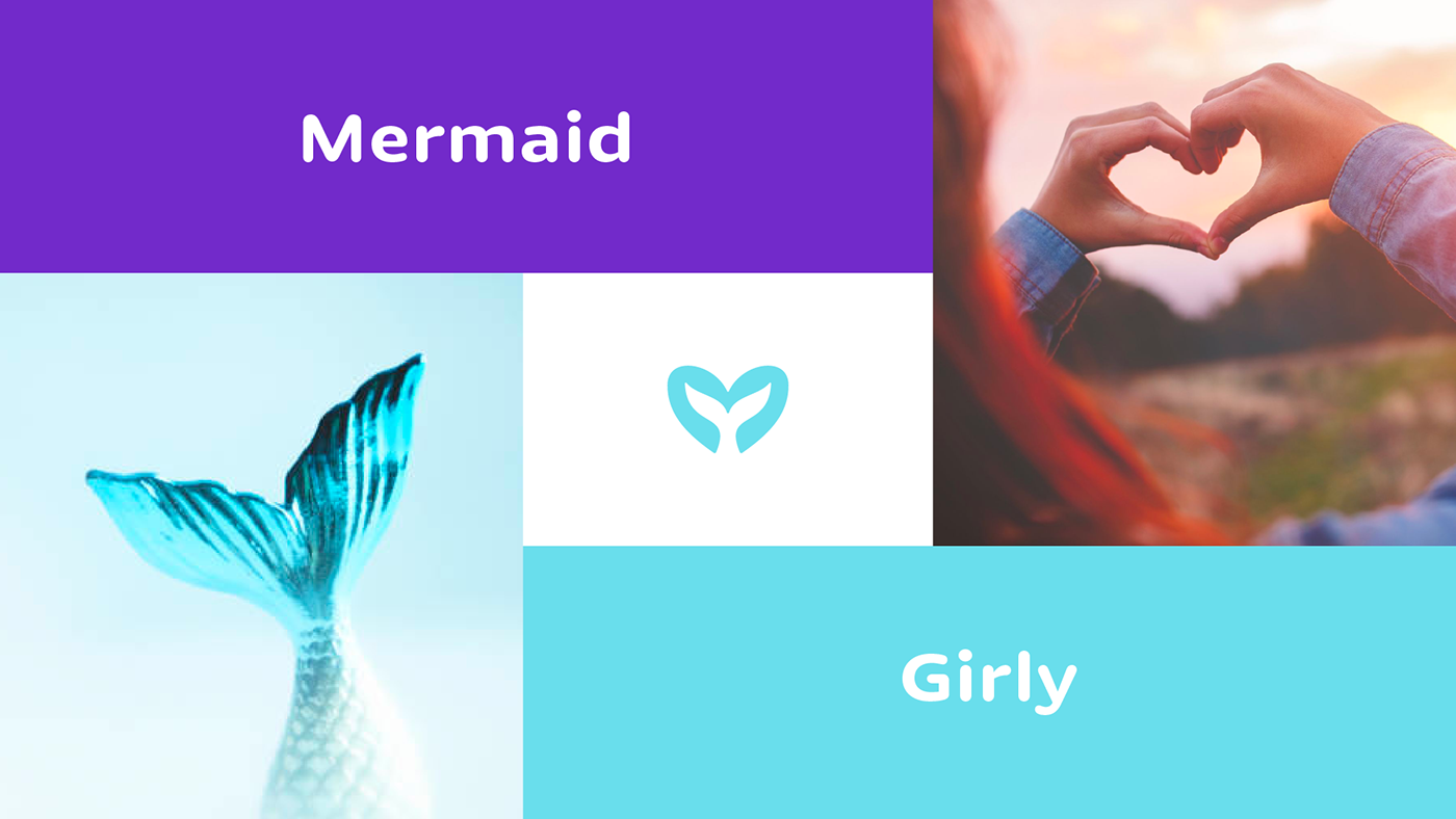 mermaid branding  brand logo mark summer sea typography   KSA identity