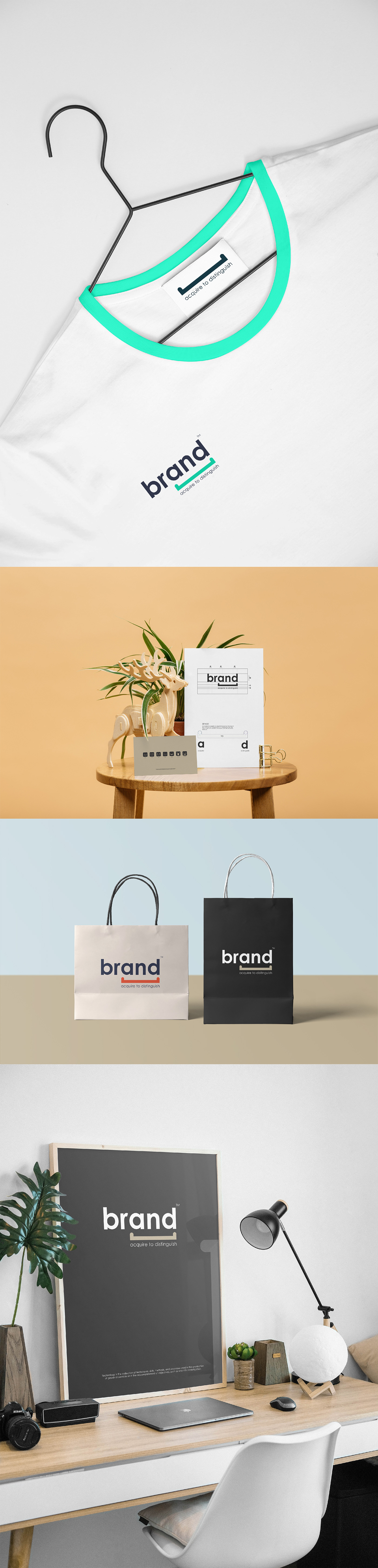 brand logo package identity marks flat Icon colorful Typographic Logo branding 