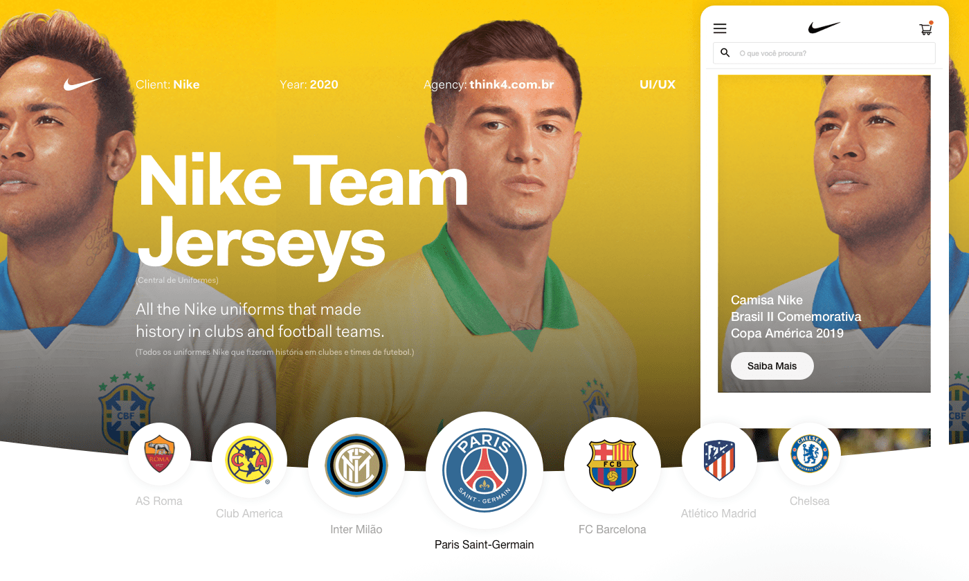 football nike brasil nike brazil soccer uidesign user experience user interface uxdesign Web Webdesign