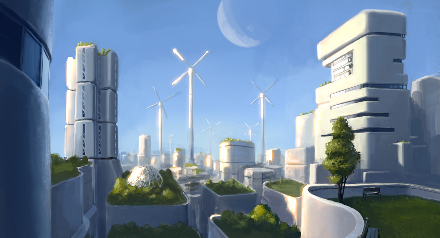 wind concept city power