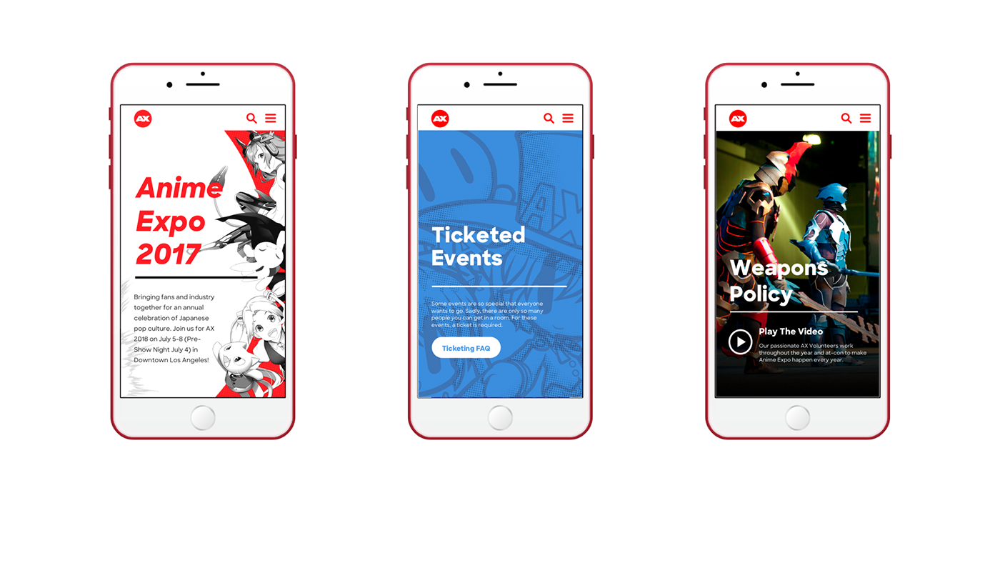 Website design ux digital Responsive conference anime expo strategy business