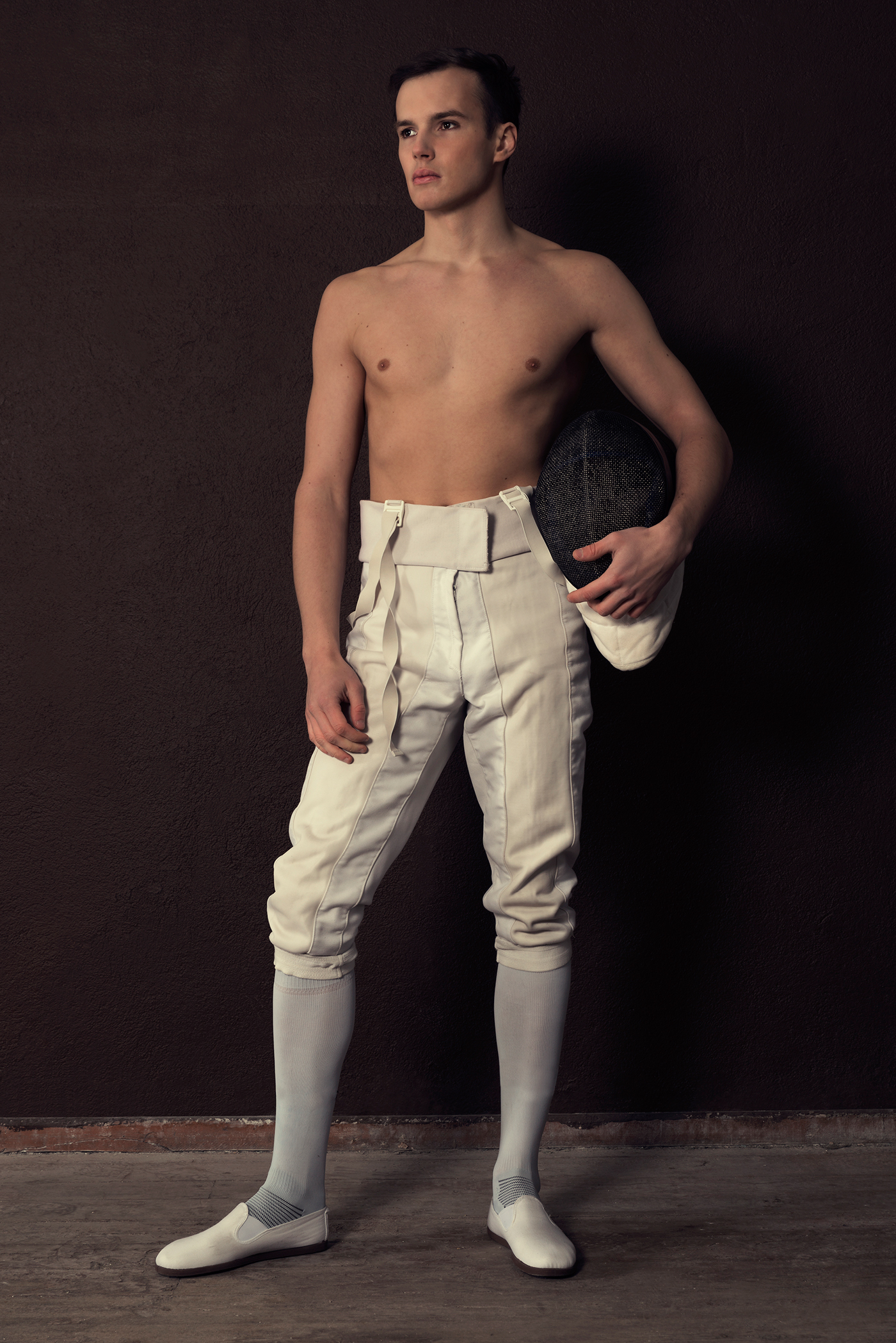 Adobe Portfolio fencing sport Estonia Tallinn portrait esgrima shooting Helmet studio model man