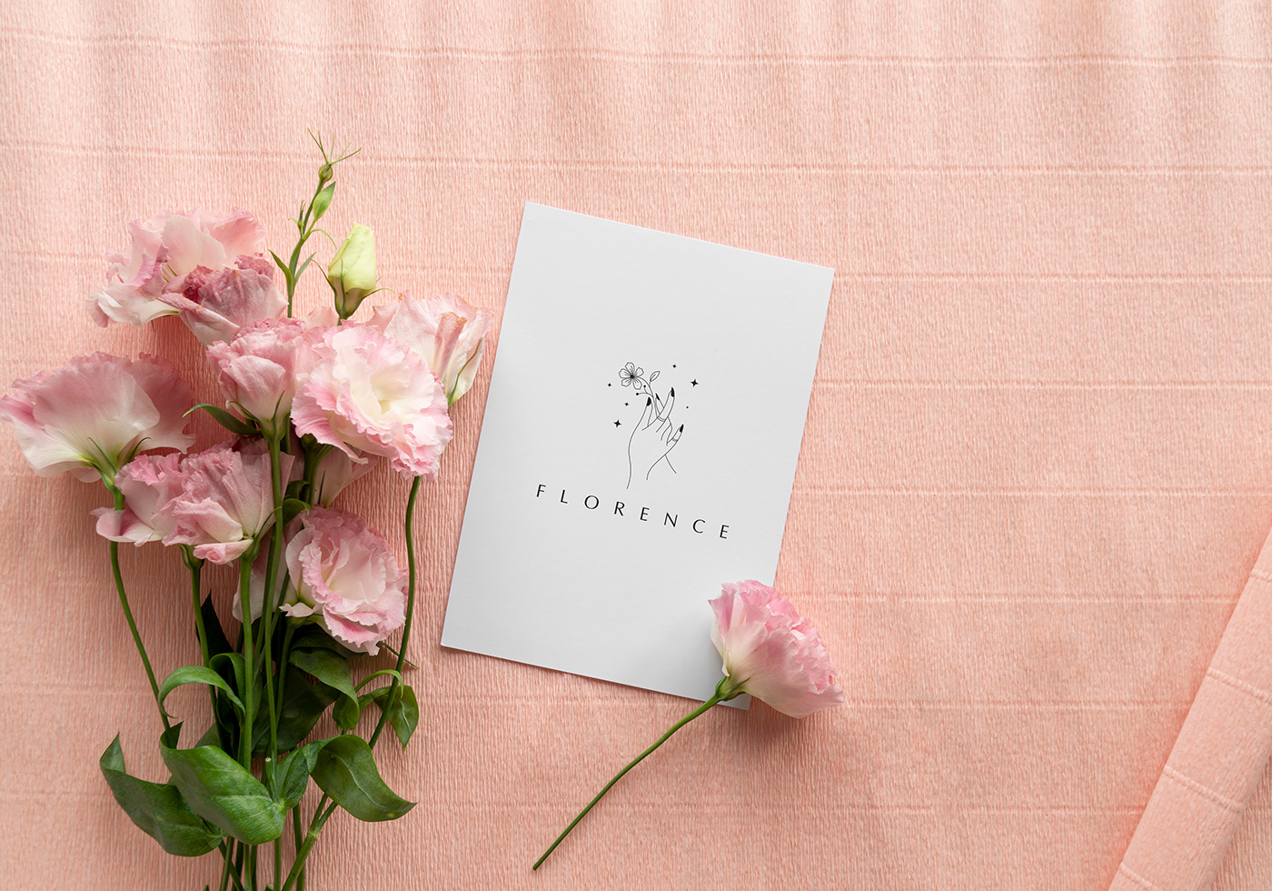 Flowers plants Florence luxury logo minimalist creative brand identity Advertising  adobe illustrator femininelogodesign