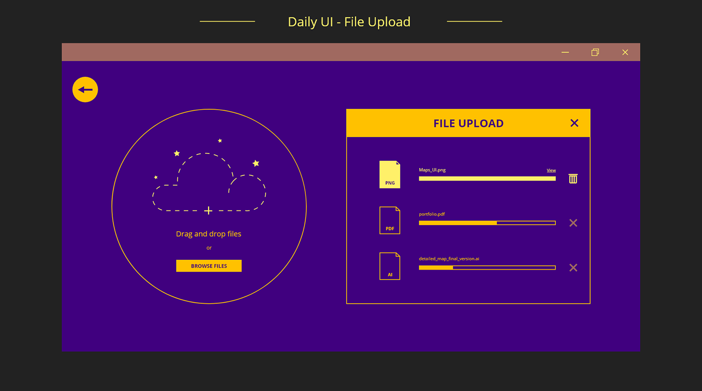 daily ui maps Mobile apps ui design file upload