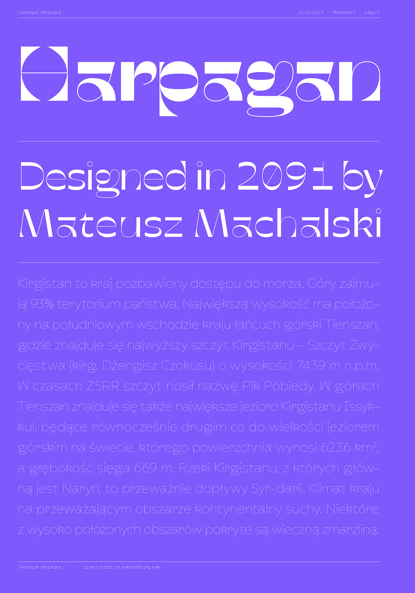 HARPAGAN ESPERIMENTAL TYPEFACE Mateusz Machalski  Experimental font Oriental design display font MACHALSKI CAPITALICS.WTF borutta experimental