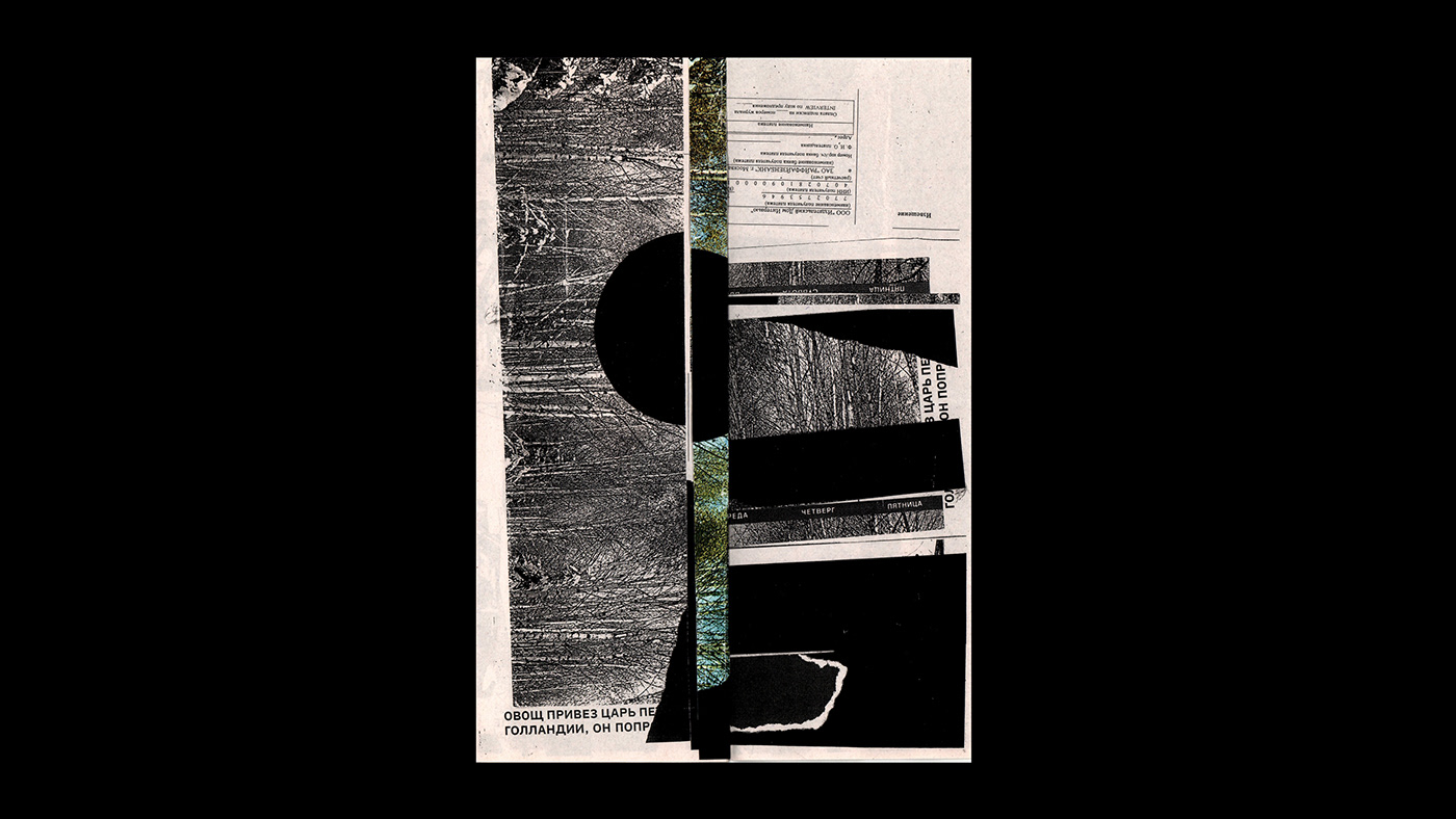 art birch collage design graphic design  randomness Zine  experiment newspaper scanner