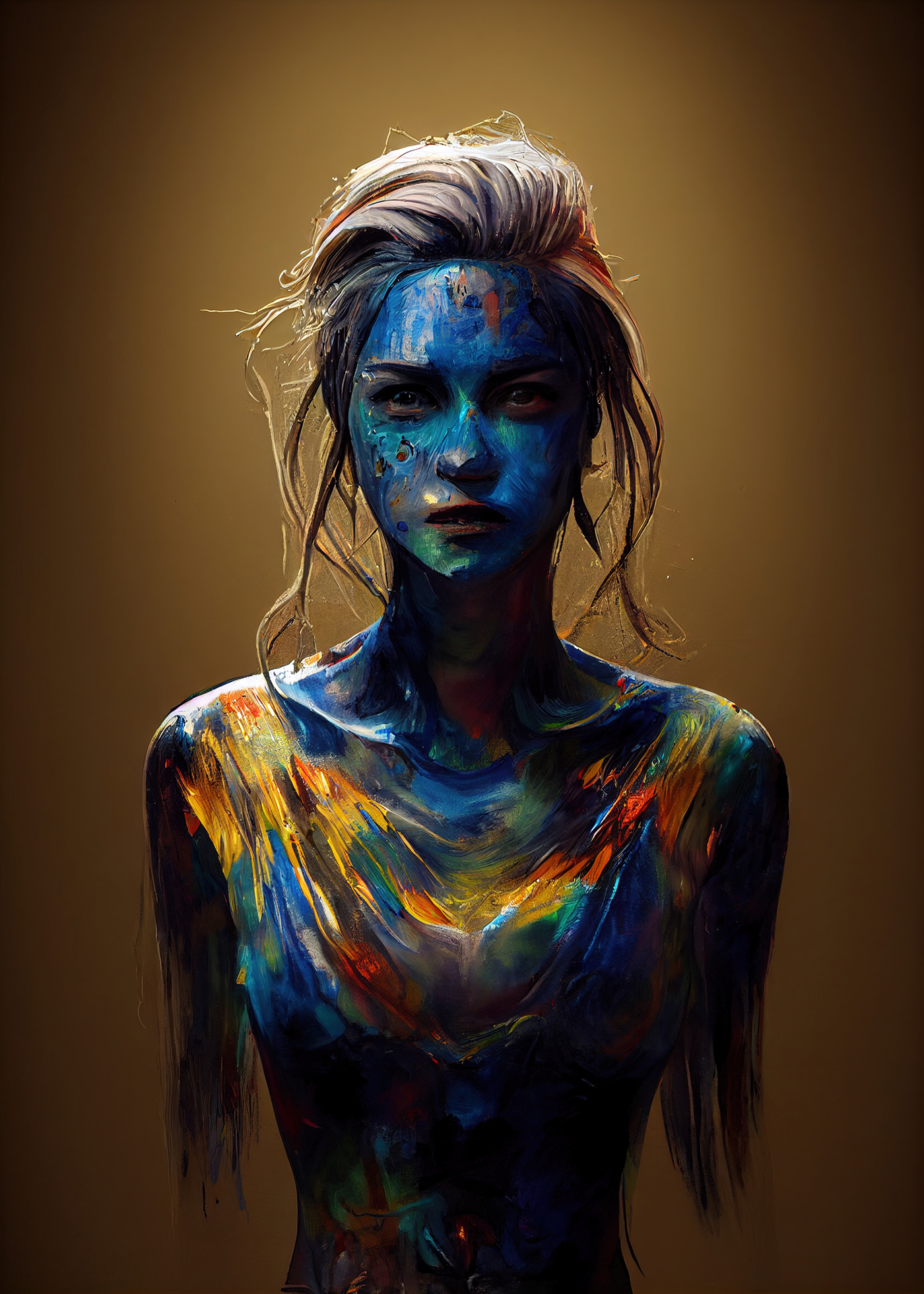 artwork avatar inspiration James Cameron movie Na'vi portrait