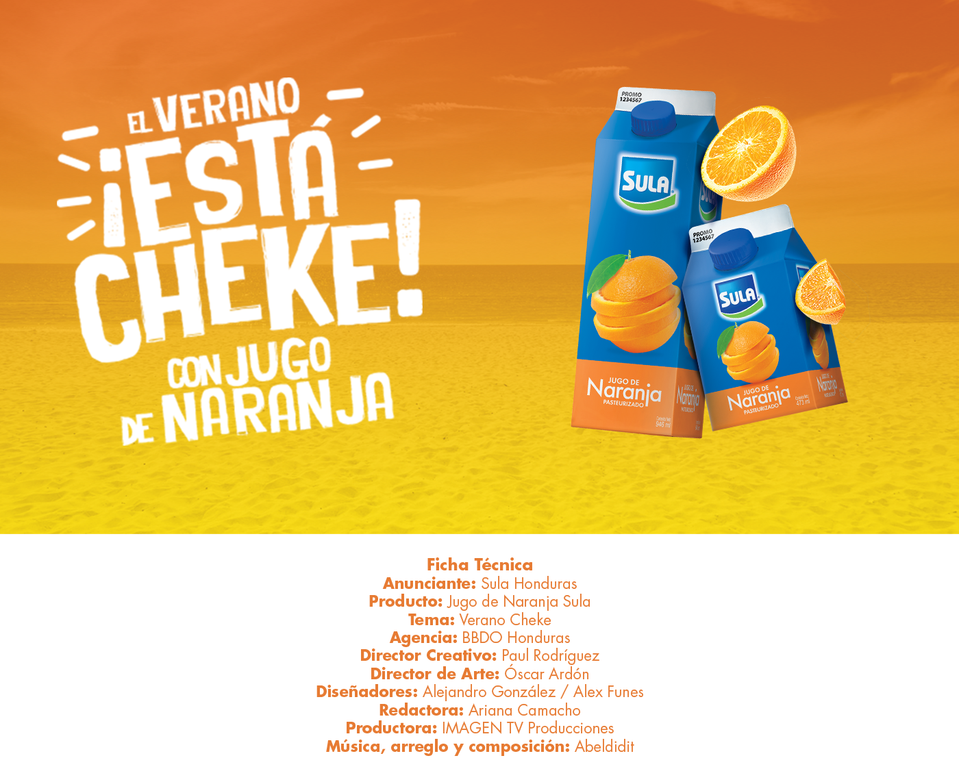 juice jugo naranja BBDO Honduras sula publicidad