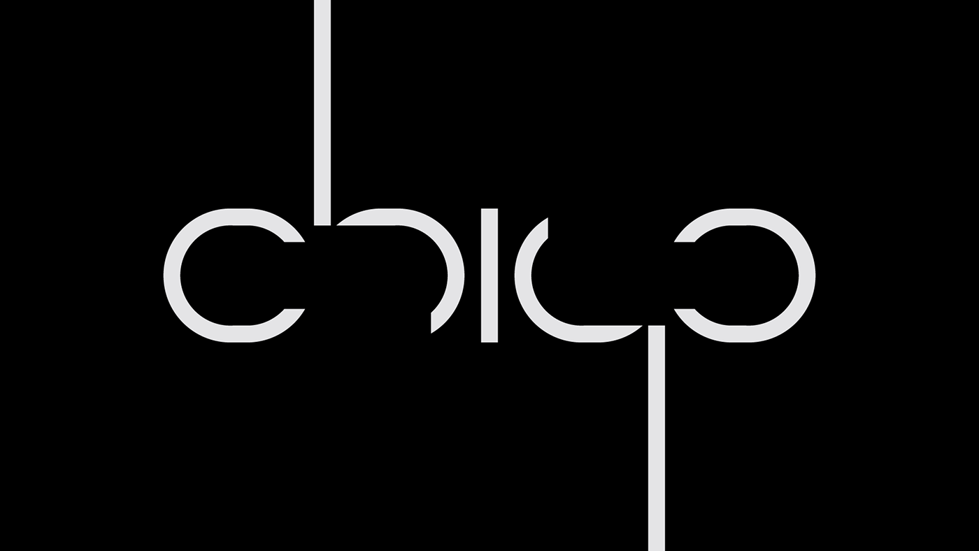Marca pessoal criativo Minimalista ambigrama identidade visual Perspectiva designer gráfico Cores preto e branco