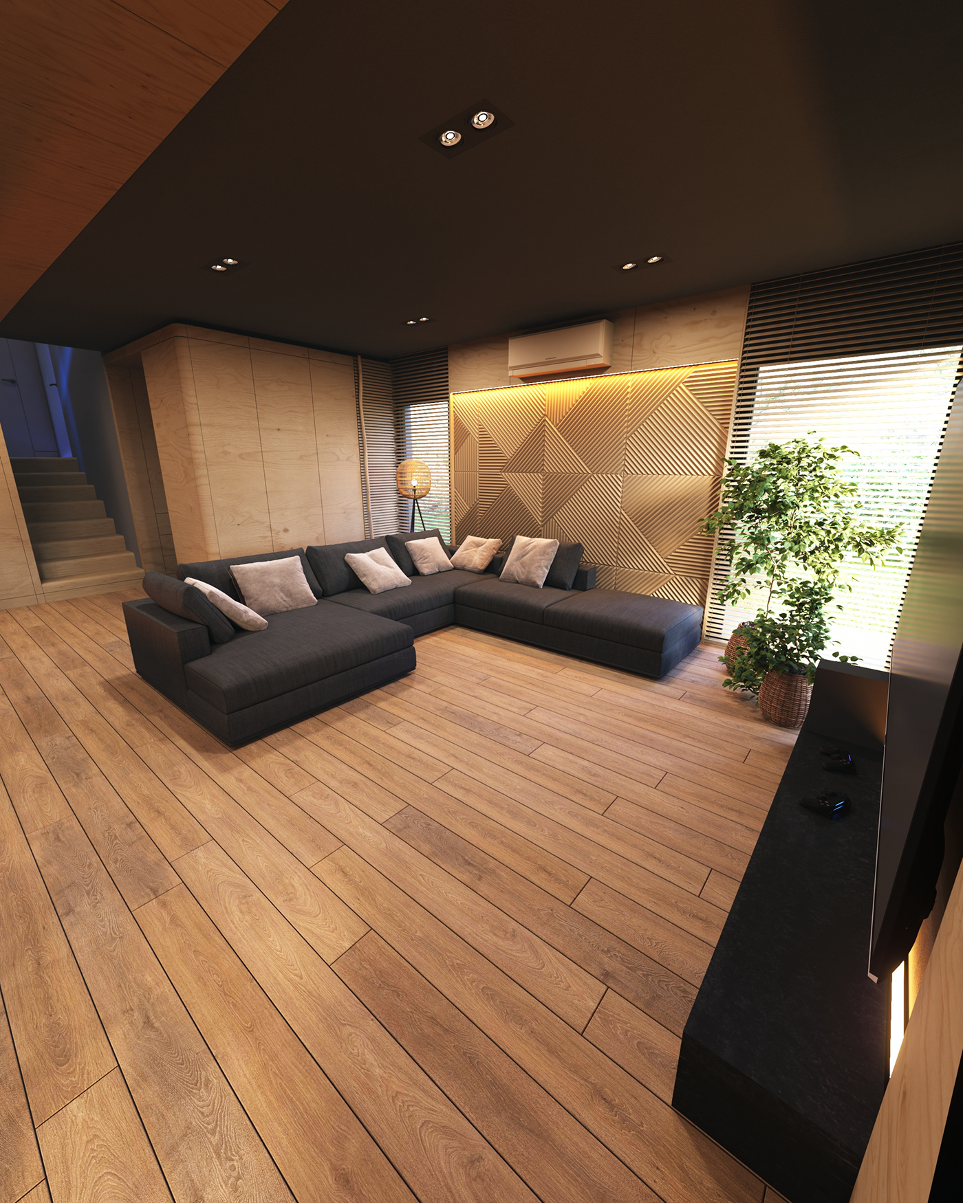 interior design  Living room Interior 3D 3dsmax corona CoronaRender  Interior Render visualization