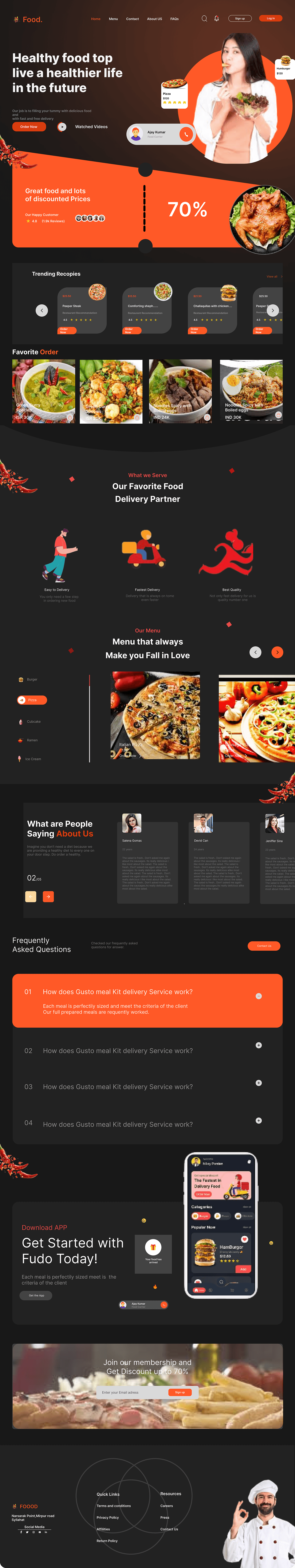 UI/UX Web Design  Website user interface app design Webdesign food delivery Responsive Design interactive design visual design