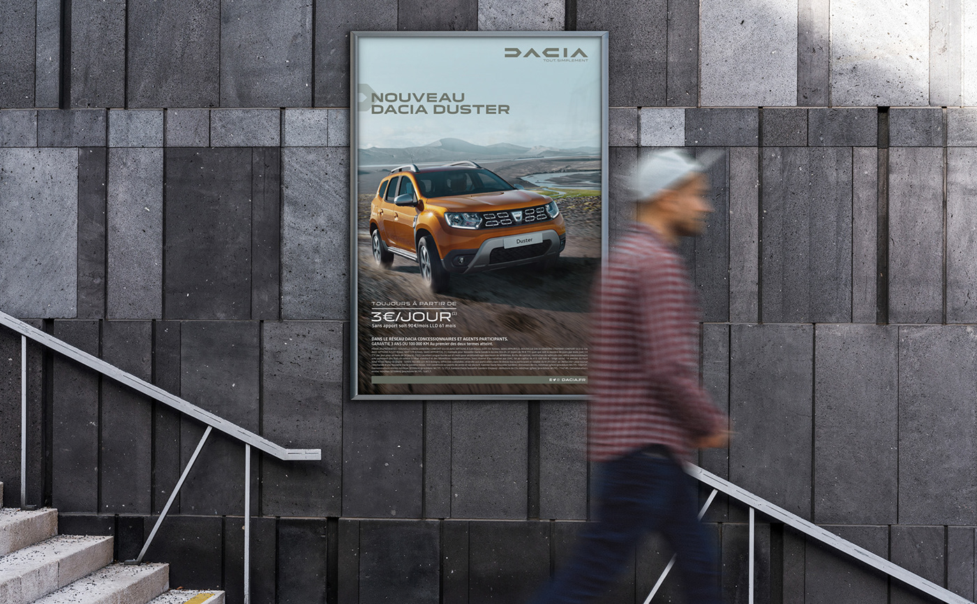 automobile brand assets brand territory branding  dacia digital graphic design  lifestyle