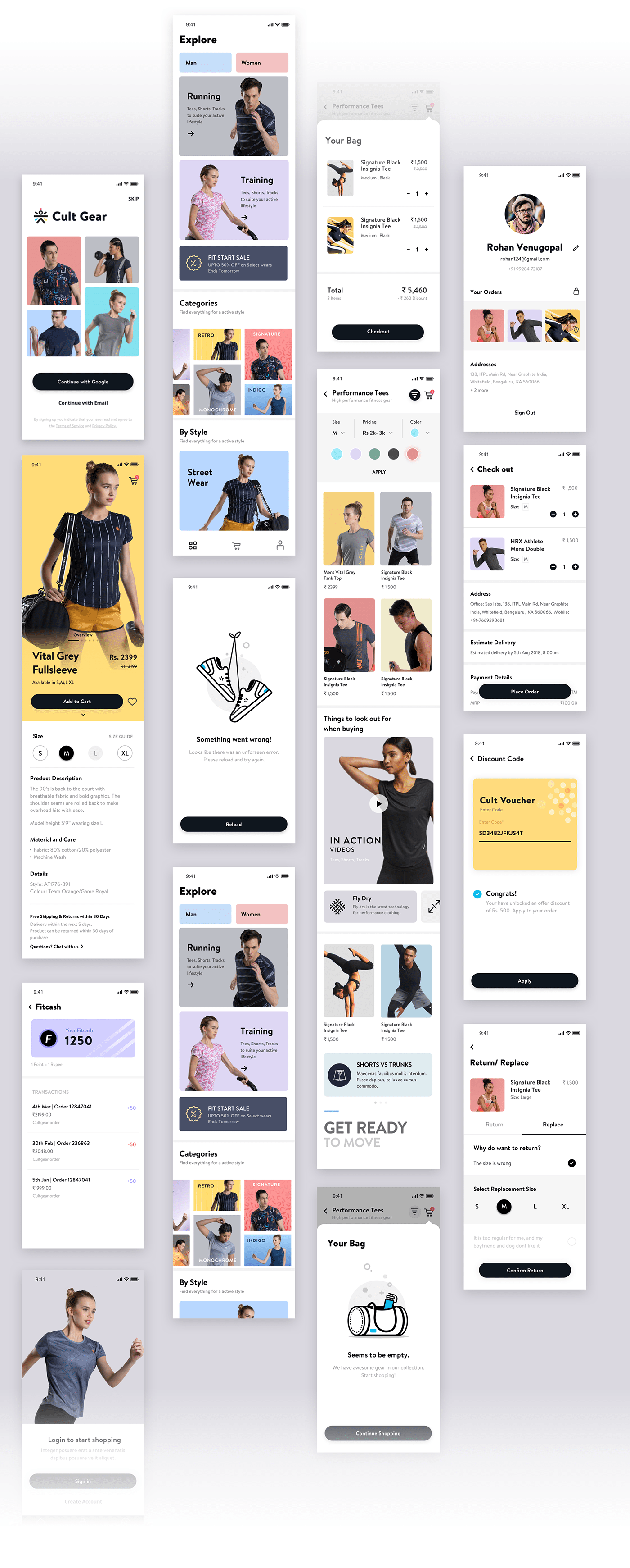 Fashion  UI/UX app vfx animation  e-commerce interaction design