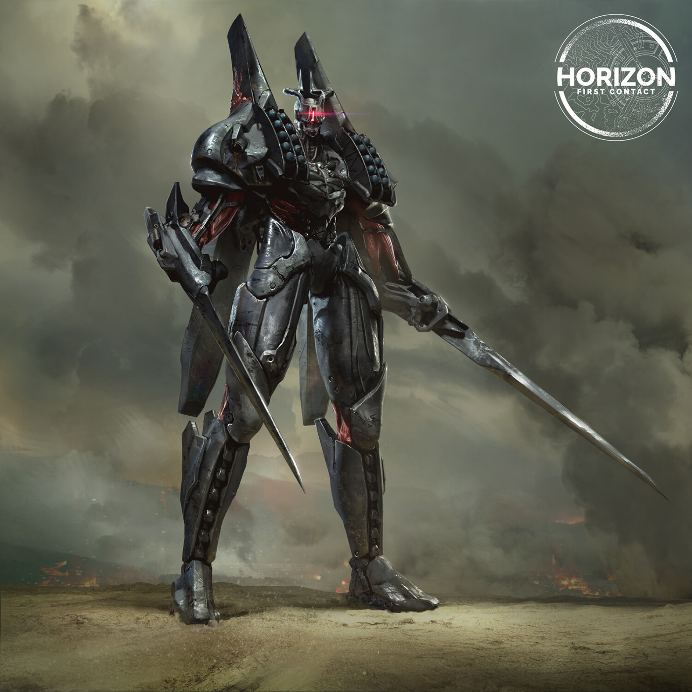 Armor Character creature Dangerous dark giant metal monster science fiction Scifi