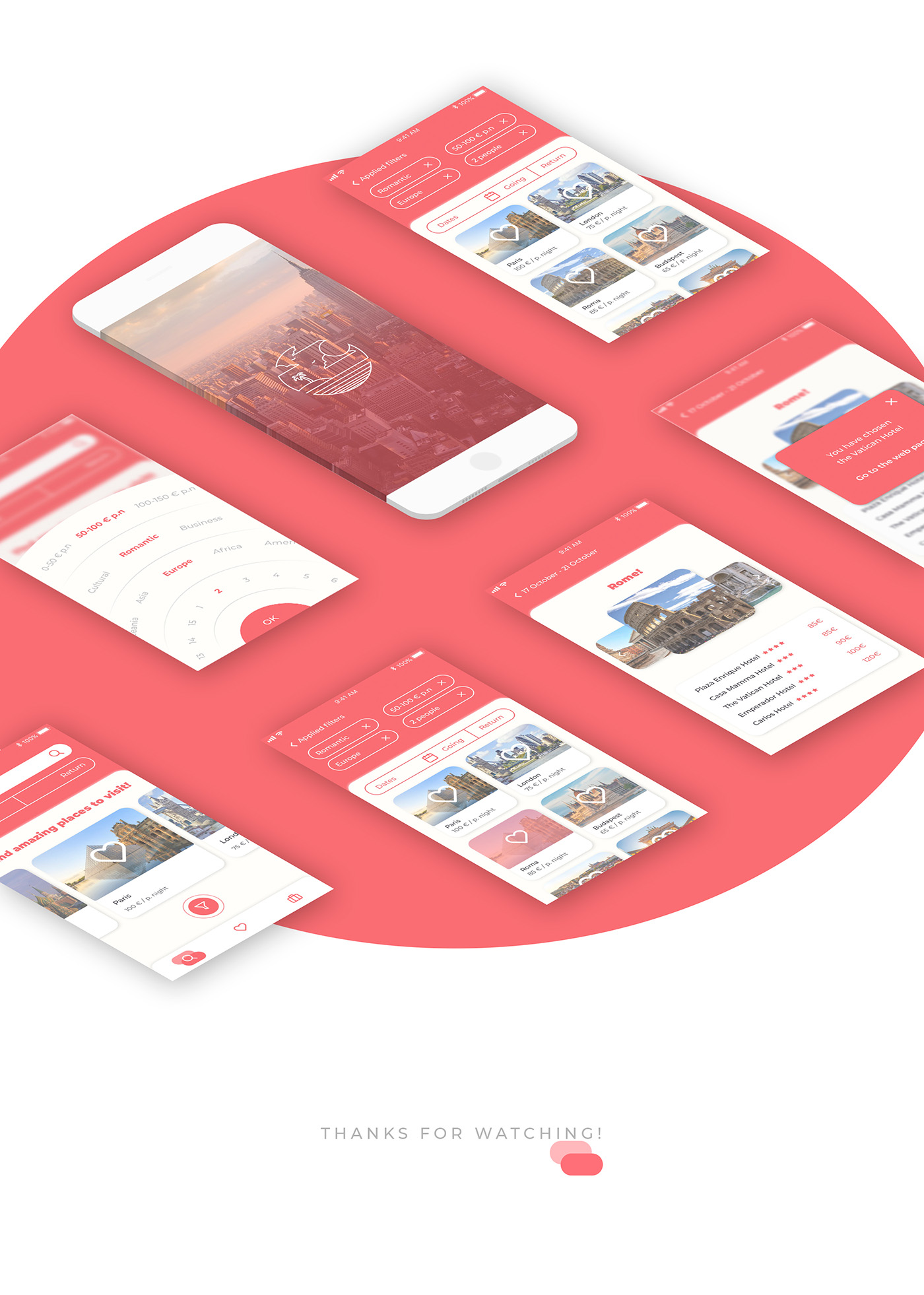application Travel hotels design app ux UI Web interaction visual
