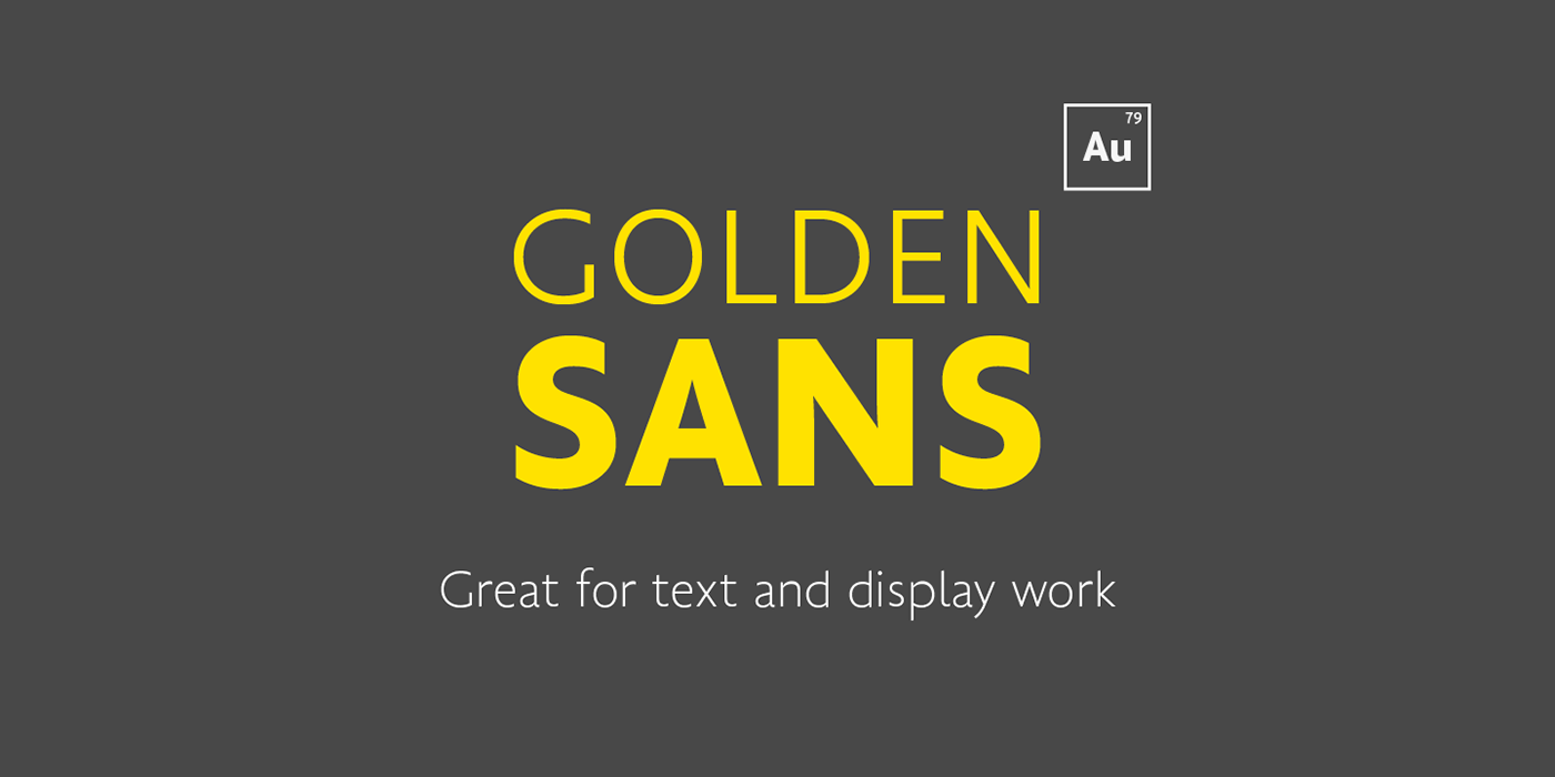 Golden Sans sans modern font Typeface free Free font golden artill