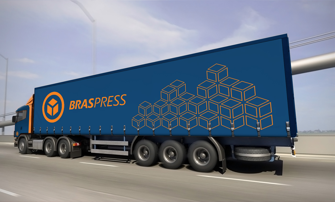 logo braspress identidade visual redesing senac branding  Logotype identity Logistics Transport