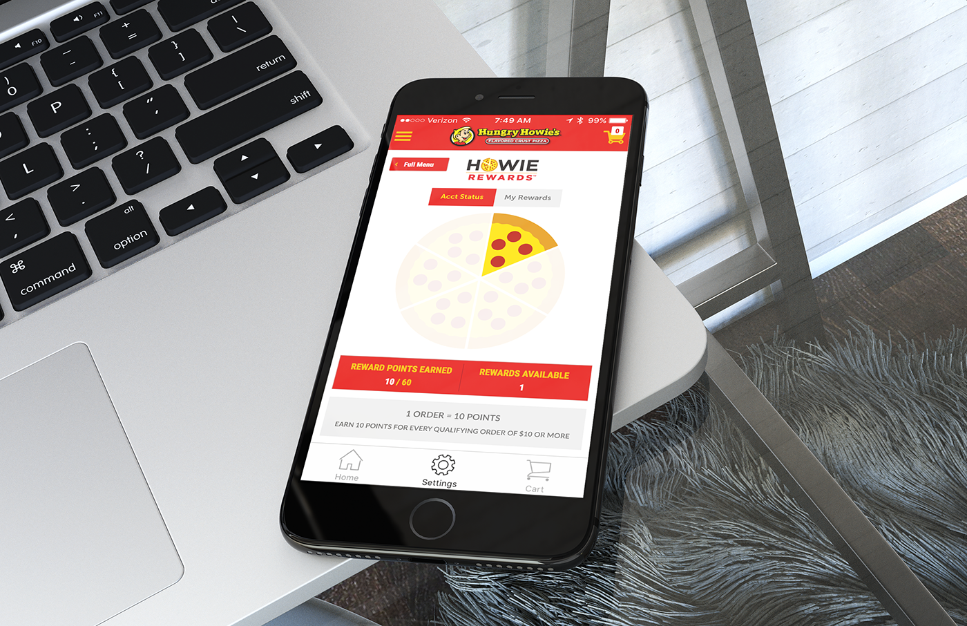 Hungry howie Pizza reward app user Interface Experience Food  restaurant
