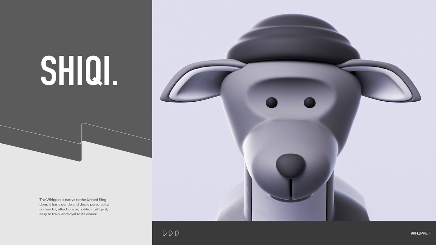 3D artwork cartoon CGI Character design  dog cinema4d ILLUSTRATION  Digital Art  cute