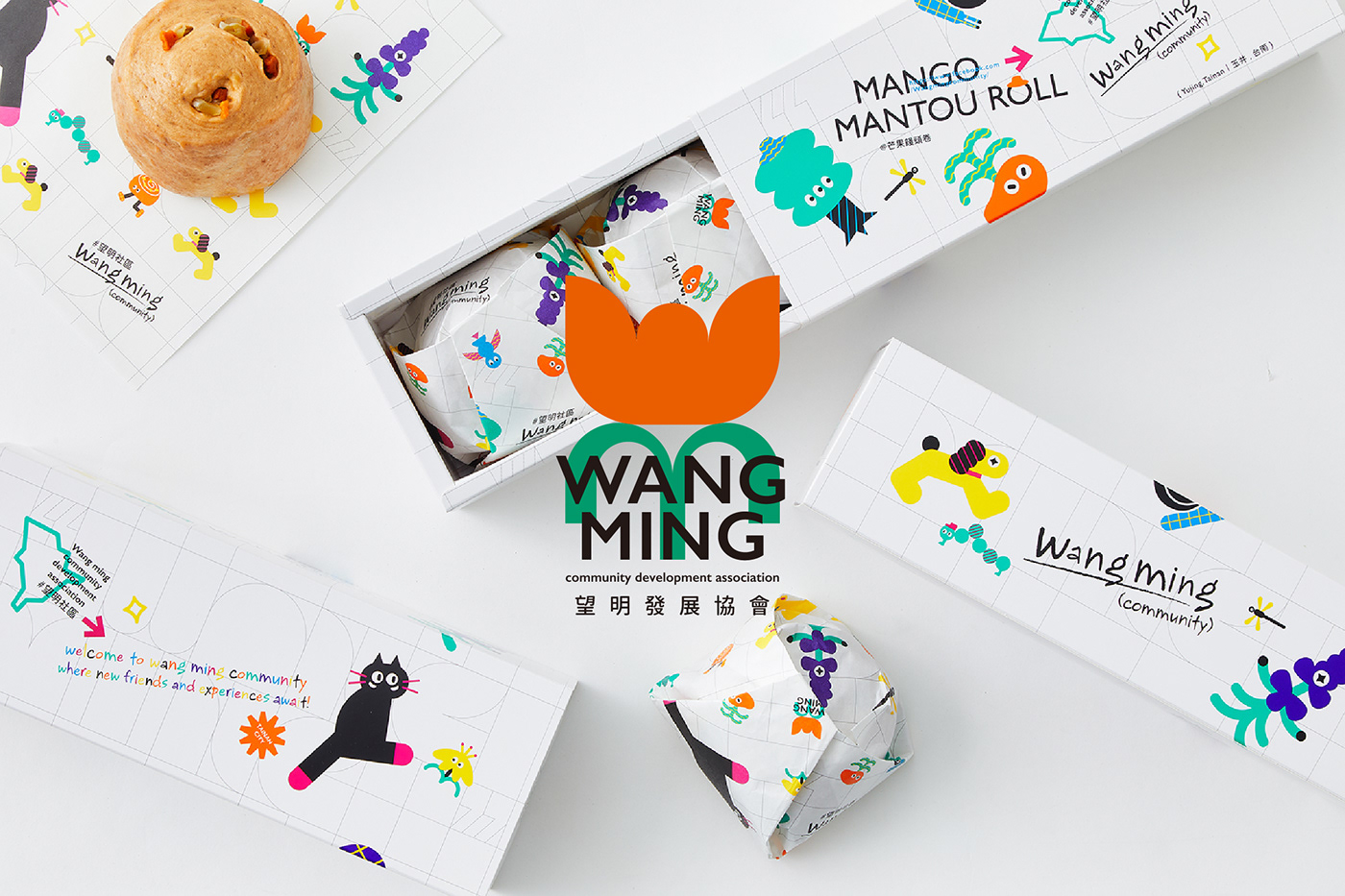 Packaging Mango Roll print brand identity